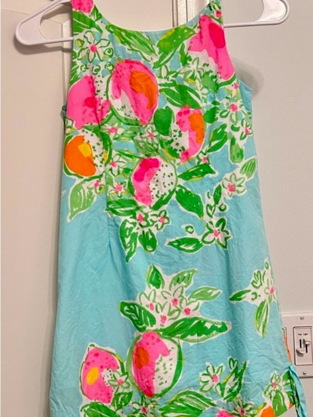 Lilly Pulitzer Little Delia Dress Pool Blue Pink Lemonade Girls 10